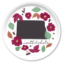 North Dakota Fresh birchwood decorative serving tray round 15.7 inch by Jennifer Smelker - Trays4Us