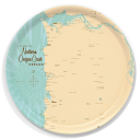 Northern Oregon Coast OR birchwood decorative serving tray round 15.7 inch by Lakebound - Trays4Us