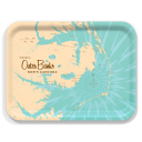 Outer Banks NC birchwood decorative serving tray large 16.5x12.5 inch by Lakebound - Trays4Us