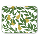 Pears birchwood decorative serving tray large 16.5x12.5 inch by Kate Nelligan - Trays4Us