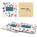 Pennsylvania Fresh birchwood 4x4 inch decorative coaster set by Jennifer Smelker - Trays4Us