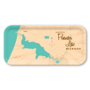 Pentwater Lake MI birchwood decorative serving tray Small 11x5 inch by Lakebound - Trays4Us