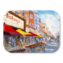 Philadelphia Italian Market birchwood decorative serving tray medium 11x8 inch by Clement DaVinci - Trays4Us
