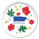 Puerto Rico Fresh birchwood decorative serving tray round 15.7 inch by Jennifer Smelker - Trays4Us