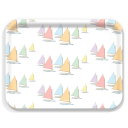 Rainbow Fleet birchwood decorative serving tray large 16.5x12.5 inch by Sara Fitz - Trays4Us