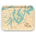 South Puget Sound WA birchwood decorative serving tray large 16.5x12.5 inch by Lakebound - Trays4Us