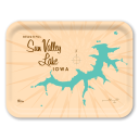 Sun Valley Lake IA birchwood decorative serving tray large 16.5x12.5 inch by Lakebound - Trays4Us