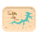 Sun Valley Lake IA birchwood decorative serving tray medium 11x8 inch by Lakebound - Trays4Us