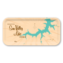 Sun Valley Lake IA birchwood decorative serving tray Small 11x5 inch by Lakebound - Trays4Us