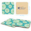 Urchins birchwood 4x4 inch decorative coaster set by Kate Nelligan - Trays4Us