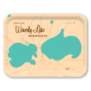 Waverly Lake MN birchwood decorative serving tray large 16.5x12.5 inch by Lakebound - Trays4Us