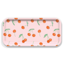 Cherries birchwood decorative serving tray Small 11x5 inch by Sara Fitz - Trays4Us