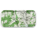 Ruxton MD 1943 birchwood decorative serving tray Small 11x5 inch by Historical Map - Trays4Us