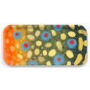 Brook Trout Pattern birchwood decorative serving tray Small 11x5 inch by Little Rocks Design - Trays4Us