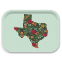 Texas Christmas birchwood decorative serving tray medium 11x8 inch by Jennifer Smelker - Trays4Us