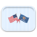 Freedom 250 Flags Oklahoma birchwood decorative serving tray medium 11x8 inch by Muddy Dog - Trays4Us