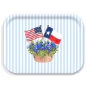 Freedom 250 Basket - Texas Bluebonnet birchwood decorative serving tray medium 11x8 inch by Muddy Dog - Trays4Us