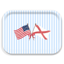 Freedom 250 Flags - Alabama birchwood decorative serving tray medium 11x8 inch by Muddy Dog - Trays4Us