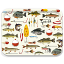 Midwest Fishing birchwood decorative serving tray large 16.5x12.5 inch by Little Rocks Design - Trays4Us