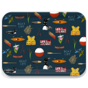 Midwest Lake Life birchwood decorative serving tray large 16.5x12.5 inch by Little Rocks Design - Trays4Us
