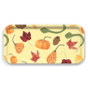 Gourds on Yellow birchwood decorative serving tray Small 11x5 inch by Betsy Barry - Trays4Us