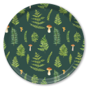 Ferns birchwood decorative serving tray round 15.7 inch by Brigida Swanson - Trays4Us