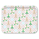 Holiday Cross Stitch birchwood decorative serving tray large 16.5x12.5 inch by Sara Fitz - Trays4Us