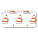 Holiday Sailboat birchwood decorative serving tray Small 11x5 inch by Sara Fitz - Trays4Us