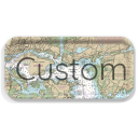 Custom Nautical Chart birchwood decorative serving tray Small 11x5 inch by NOAA Nautical - Trays4Us