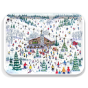 Ski Lodge | birchwood decorative serving tray large 16.5x12.5 inch by Michael Storrings - Trays4Us
