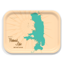 Flathead Lake MT birchwood decorative serving tray medium 11x8 inch by Lakebound - Trays4Us