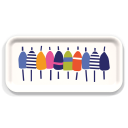 Buoy Line birchwood decorative serving tray Small 11x5 inch by Kate Nelligan - Trays4Us