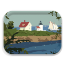 Camden Lighthouse birchwood decorative serving tray medium 11x8 inch by Alan Claude - Trays4Us