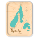 Payette Lake ID birchwood decorative serving tray large 16.5x12.5 inch by Lakebound - Trays4Us