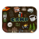 Camp Life birchwood decorative serving tray medium 11x8 inch by Little Rocks Design - Trays4Us