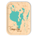 Sebago Lake ME birchwood decorative serving tray medium 11x8 inch by Lakebound - Trays4Us