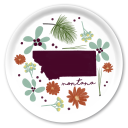 Montana Fresh birchwood decorative serving tray round 15.7 inch by Jennifer Smelker - Trays4Us