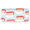 Santa's Mug birchwood decorative serving tray Small 11x5 inch by Sara Fitz - Trays4Us
