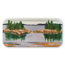 Rock Island birchwood decorative serving tray Small 11x5 inch by Janet E. Cook - Trays4Us