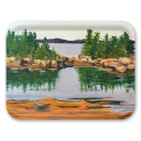 Rock Island birchwood decorative serving tray large 16.5x12.5 inch by Janet E. Cook - Trays4Us