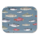 Salmon birchwood decorative serving tray medium 11x8 inch by Brigida Swanson - Trays4Us