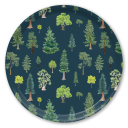 Trees birchwood decorative serving tray round 15.7 inch by Brigida Swanson - Trays4Us